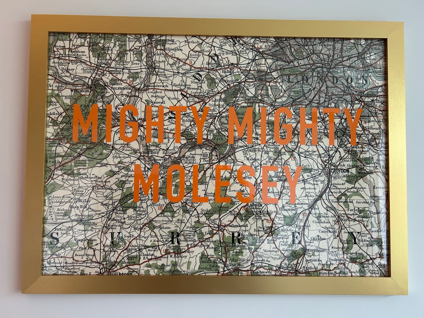 Customer photo review of Custom Pop Art Map Print (Any Location)