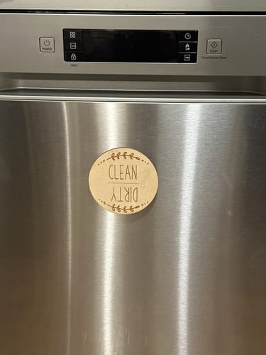 Customer photo review of Clean Dirty Dishwasher Magnet
