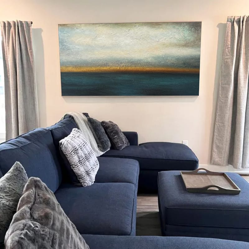 Customer photo review of Abstract Painting Canvas #AP076