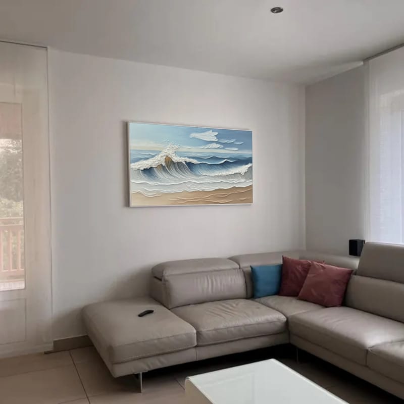 Customer photo review of Ocean Textured Painting Canvas #OP021