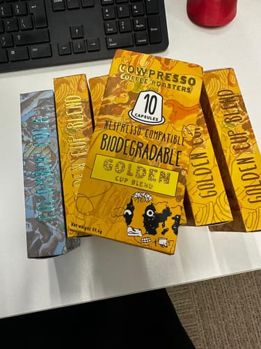 Customer photo review of Golden Cup Blend (10 Cowpresso Capsules)
