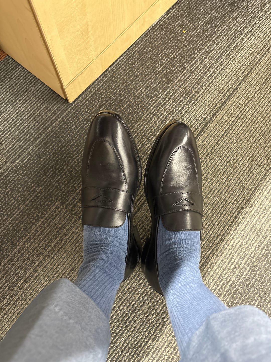 Customer photo review of Full Black Penny Loafers