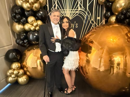 Customer photo review of Golden Color Inflatable Mirror Ball Reusable Big Bubble Balloon