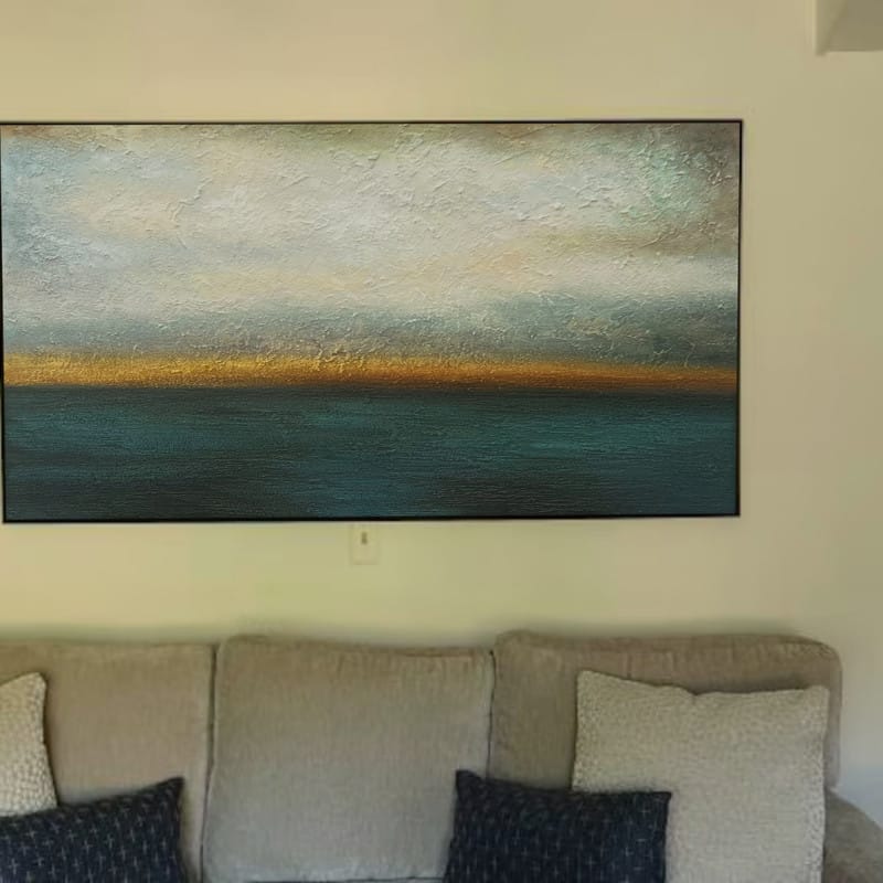 Customer photo review of Abstract Painting Canvas #AP076