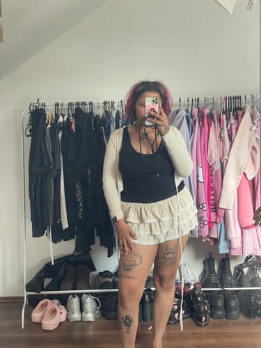 Customer photo review of Ballerina Bliss Wrap Cardigan (Beige)