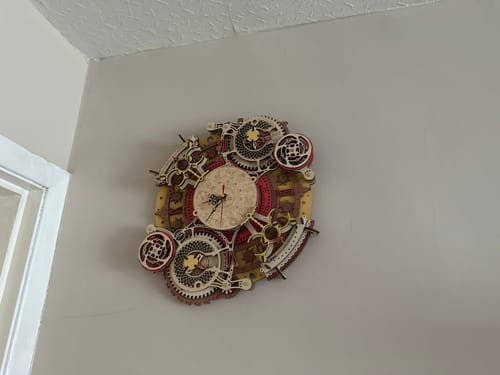 Customer photo review of Zodiac Wall Clock Mechanical Time Art Engine