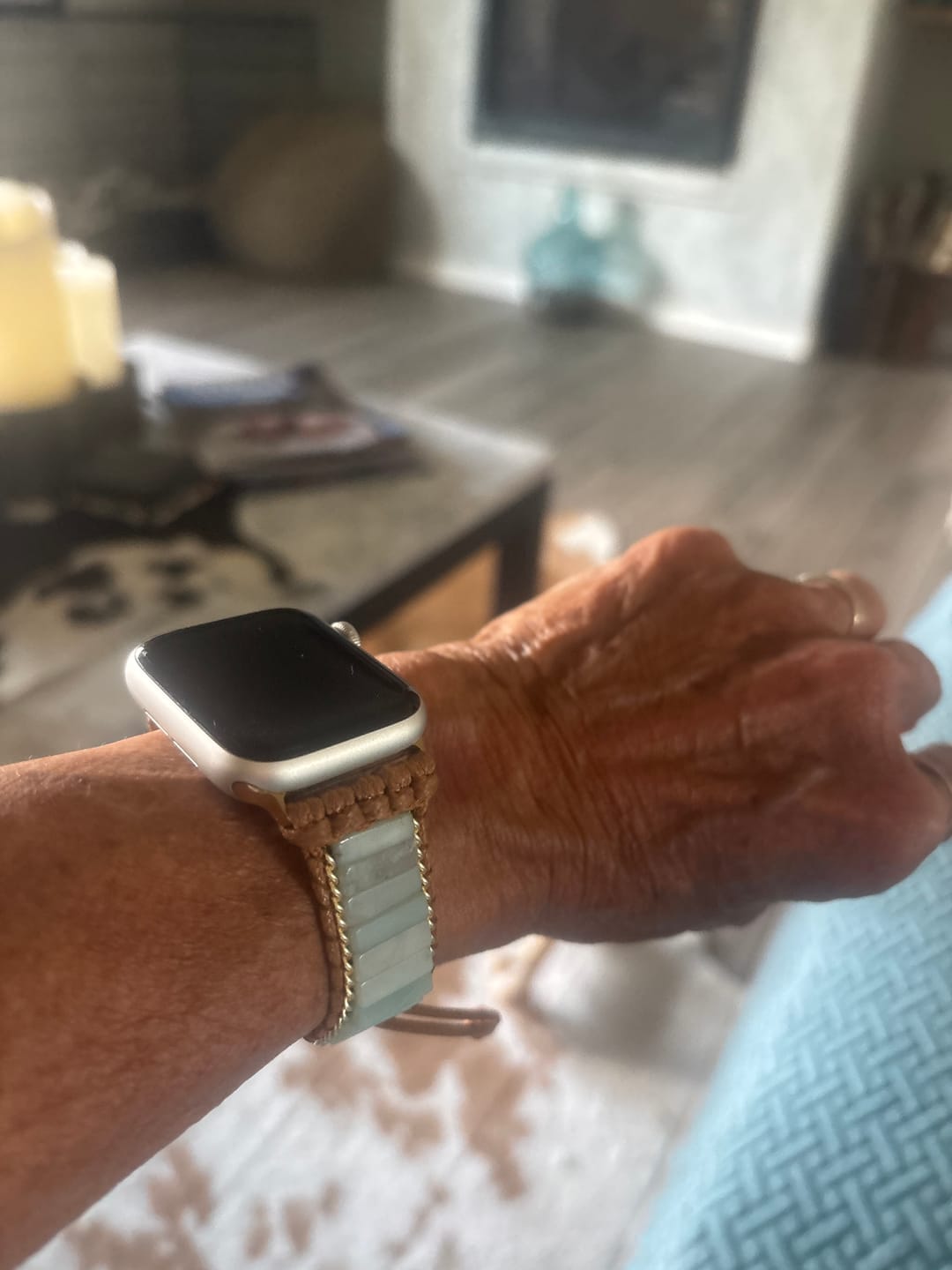 Customer photo review of Amazonite Protection Apple Watch Strap