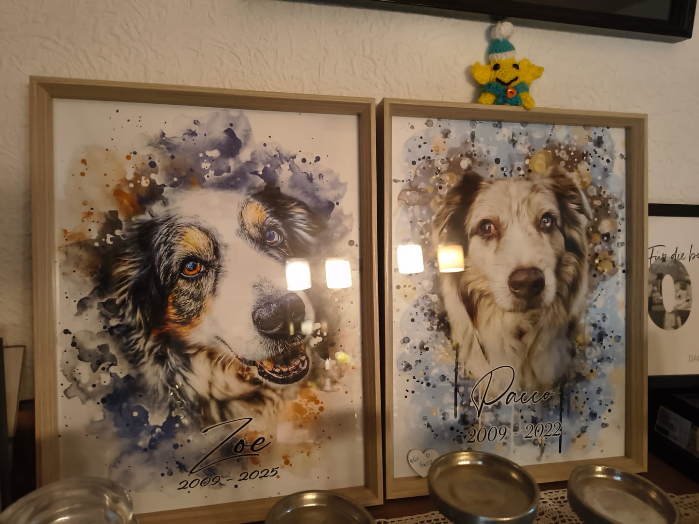 Customer photo review of Tierisches Wasserfarben Hunde Portrait