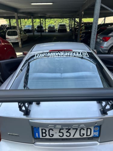 Customer photo review of The Midnight Car Sticker Windshield Banner