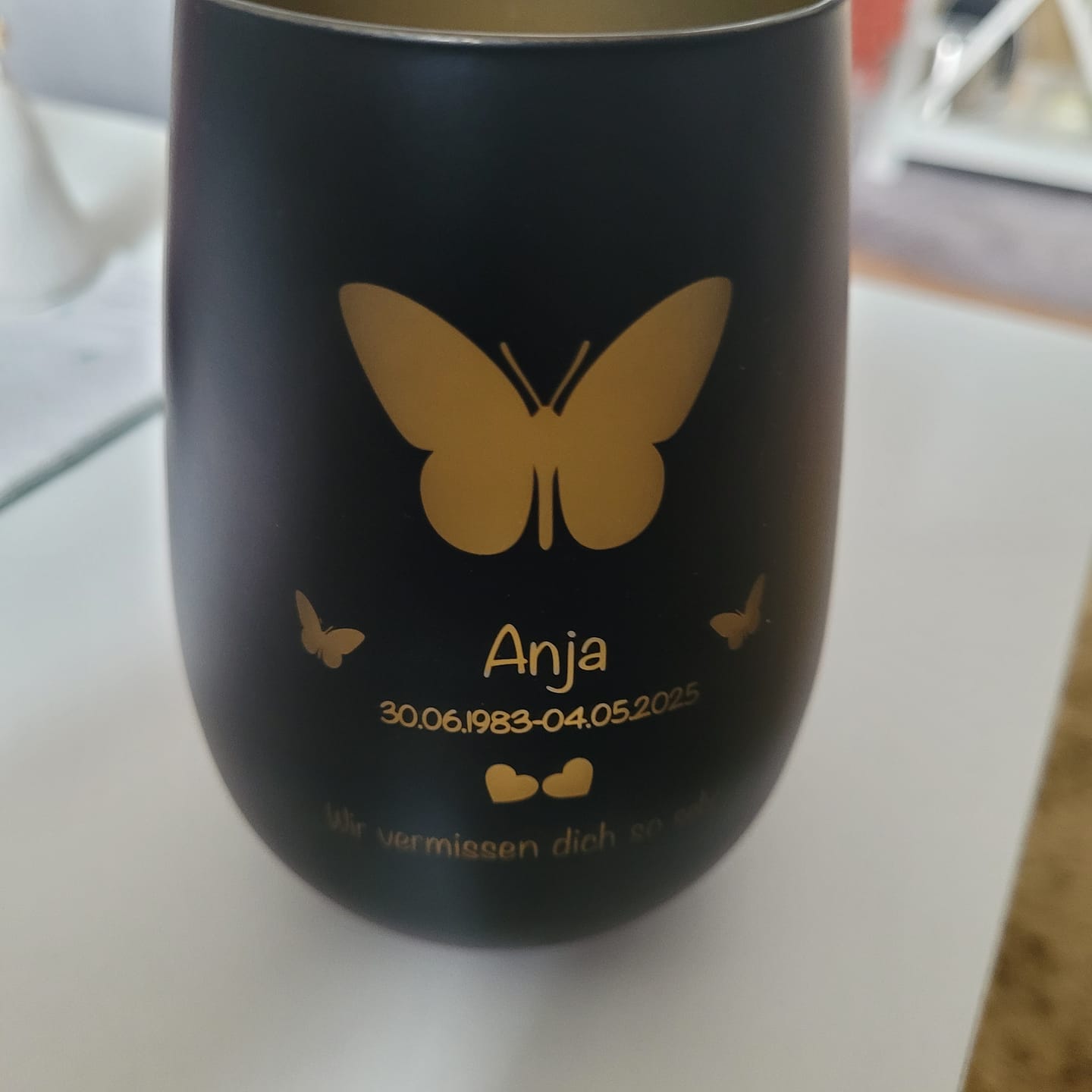 Customer photo review of Wir vermissen dich ... - Individuelles Trauerlicht