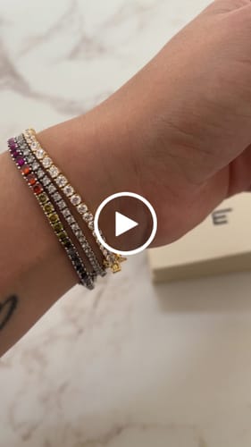 Customer video review of Bracciale Tennis Zirconi Bianchi 3 mm