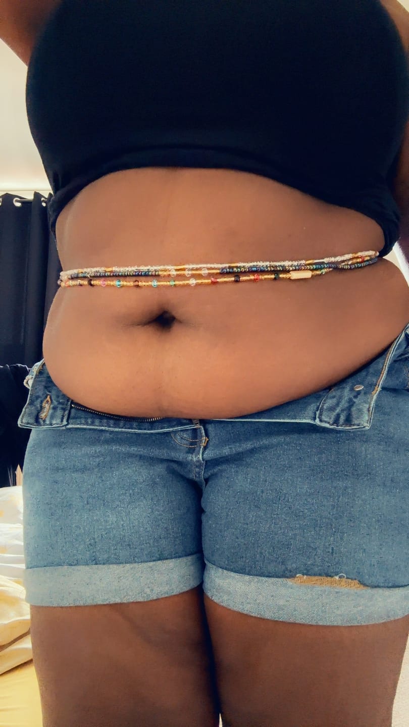 Customer photo review of Treasure African Waist beads