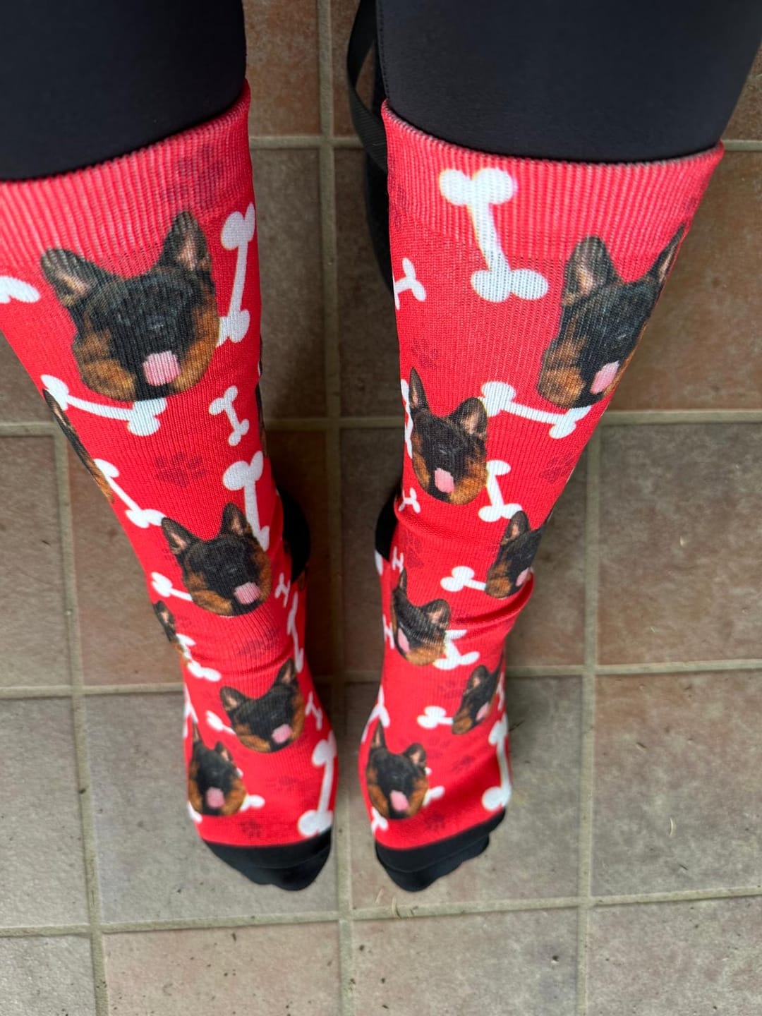 Customer photo review of Personalisierte Hundesocken
