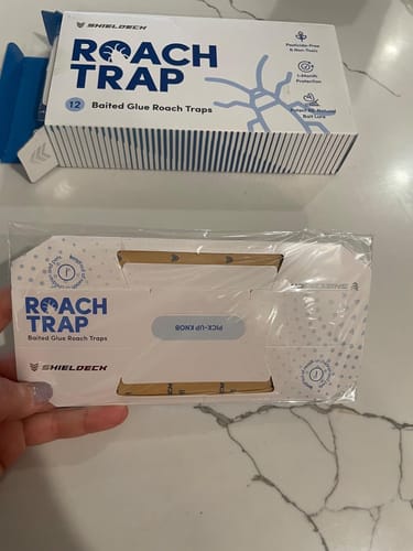 Customer photo review of Shieldeck Roach Traps Indoor (12 Pack)