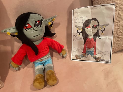 Customer photo review of Turn Kid‘s Drawings into Plushies