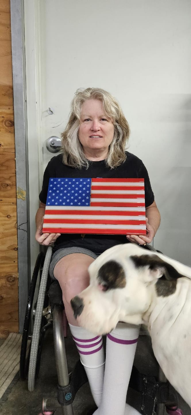 Customer photo review of Small American Flag Mold - 16x10x0.5" - USA Flag Silicone Mold