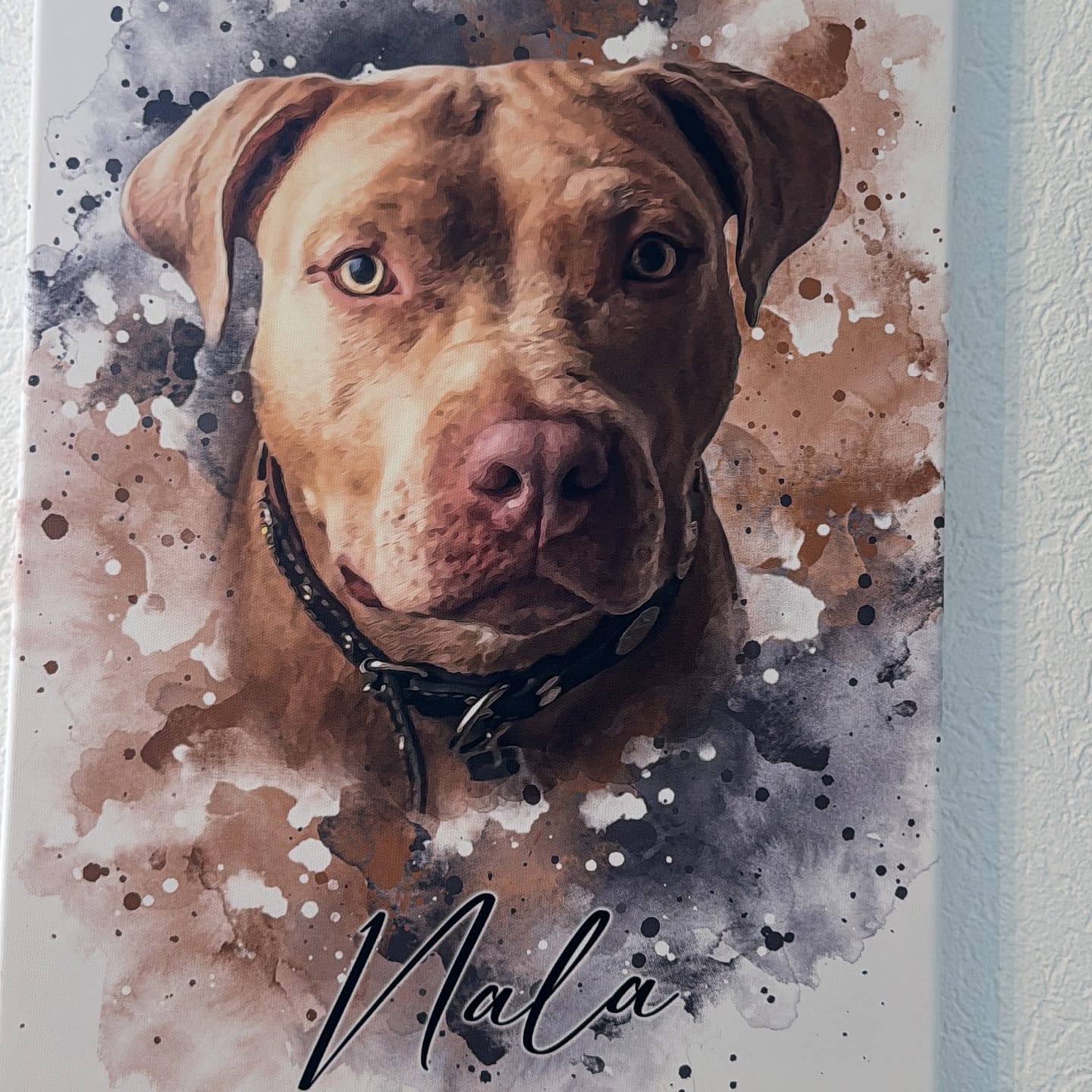 Customer photo review of Tierisches Wasserfarben Hunde Portrait