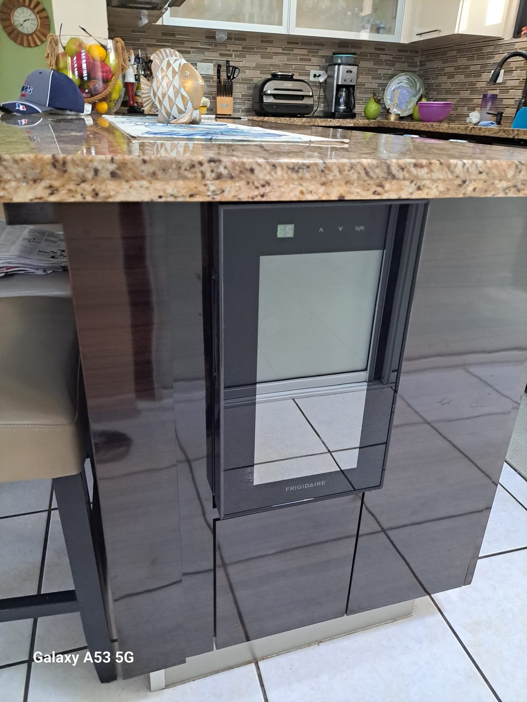 Customer photo review of FRIGIDAIRE FWW083XBLB Frigidaire 8 Bottle Wine Cooler