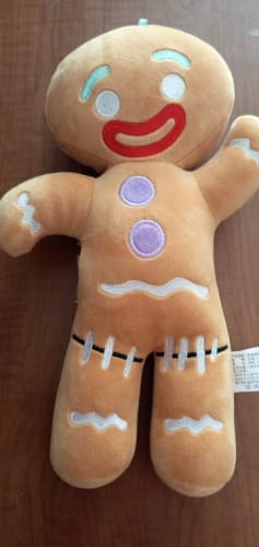 Customer photo review of Shrek Gingerbread Man Plush Toy