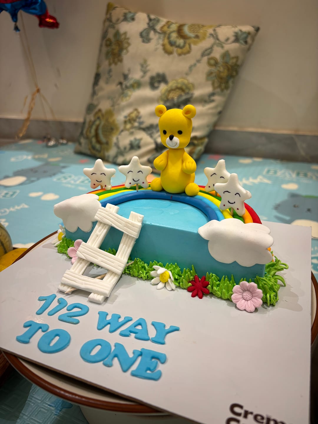 Customer photo review of Teddy Half Design Cake
