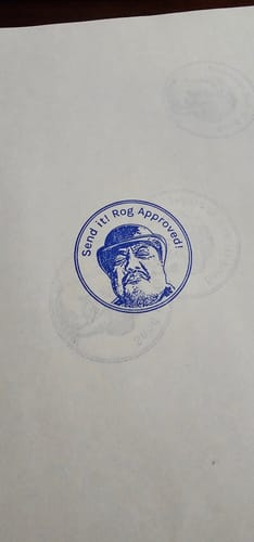 Customer photo review of Face Stamp﹘ Self-Inking Stamp