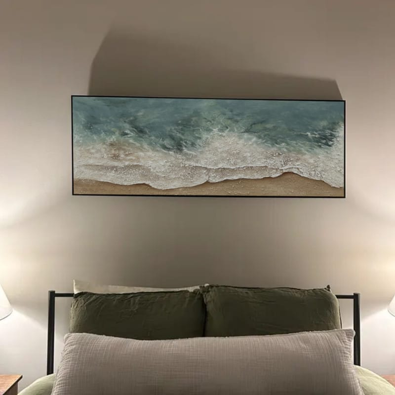 Customer photo review of Ocean And Sky Textured Painting Canvas #OS046