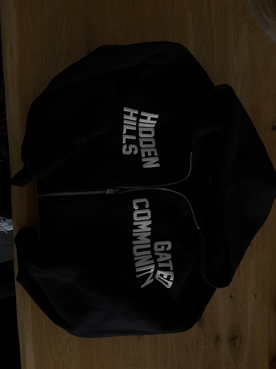 Customer photo review of GATED COMMUNITY ZIP HOODIE BLACK
