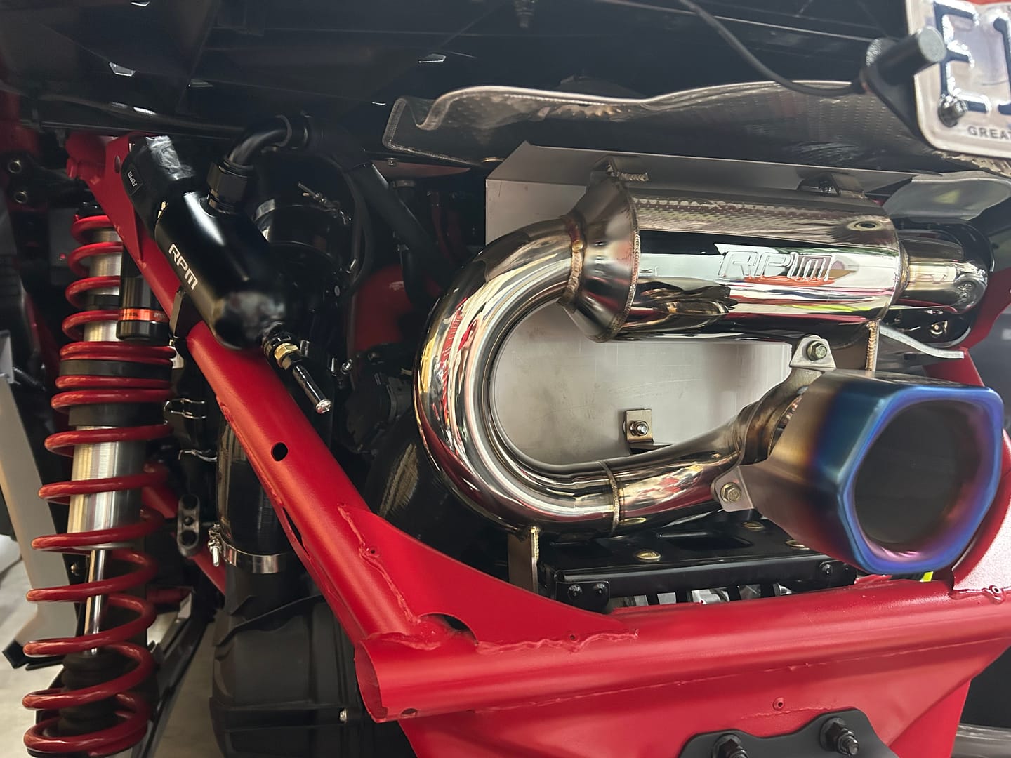 Customer photo review of RPM X3 Slip On Exhaust Sport Muffler Can-Am Maverick X3 Turbo R & RR 2017-2025