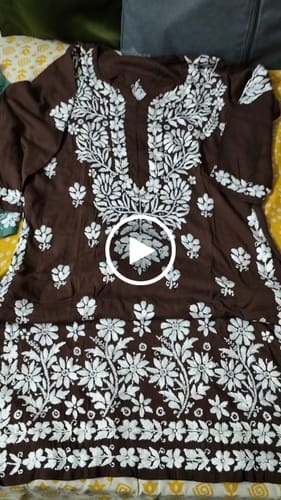 Customer video review of Ferisha Chocolate Brown Long Modal Kurta