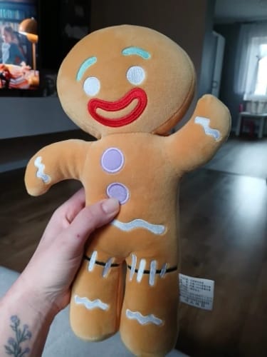 Customer photo review of Shrek Gingerbread Man Plush Toy