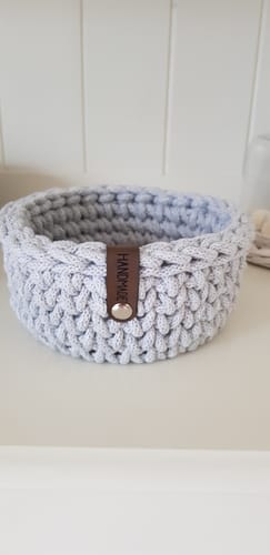 Customer photo review of Label-Set "HANDMADE" - Braun - CS0018 - für Häkelkörbe etc.