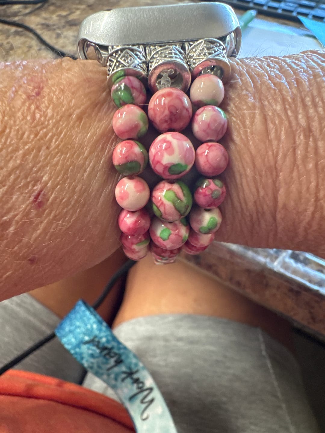 Customer photo review of Eternal Love Stretch Apple Watch Band