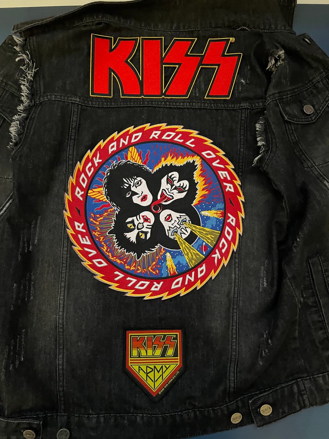 Customer photo review of Kiss - Rock And Roll Over - Embroidered Backpatch