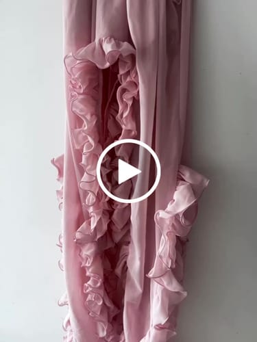 Customer video review of Romantic Drama Chiffon Wavy Ruffles Halter Irregular A-line Top
