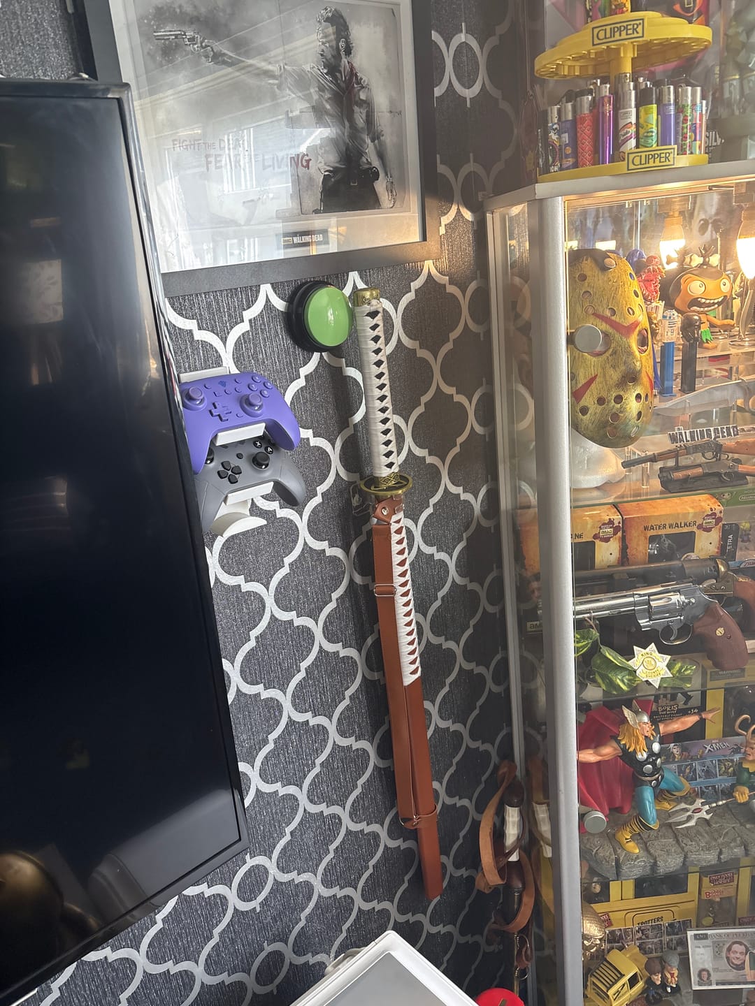 Customer photo review of Walking Dead Style Michonne | Straight Samurai Sword