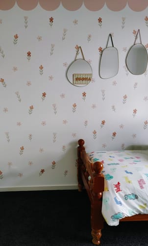 Customer photo review of Petite Watercolour Flowers Decal Set