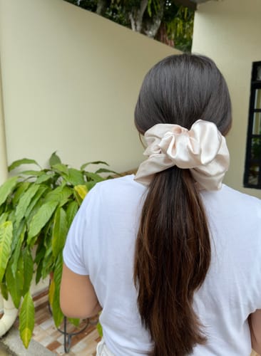 Customer photo review of Scrunchies - Nude Oversized