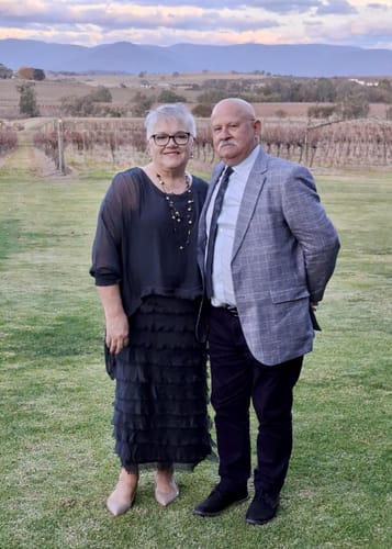 Customer photo review of Candie Silk Dress in Granite