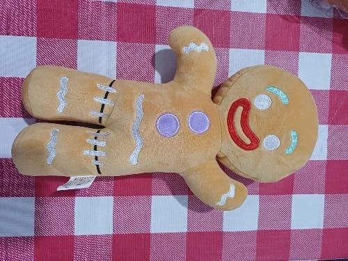 Customer photo review of Shrek Gingerbread Man Plush Toy