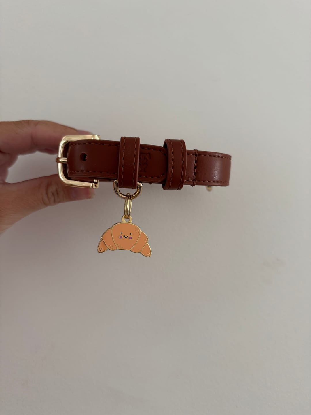 Customer photo review of Croissant Metal Pet Tag
