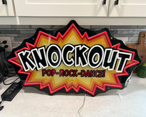 Customer photo review of CN custom sign (KNOCKOUT）