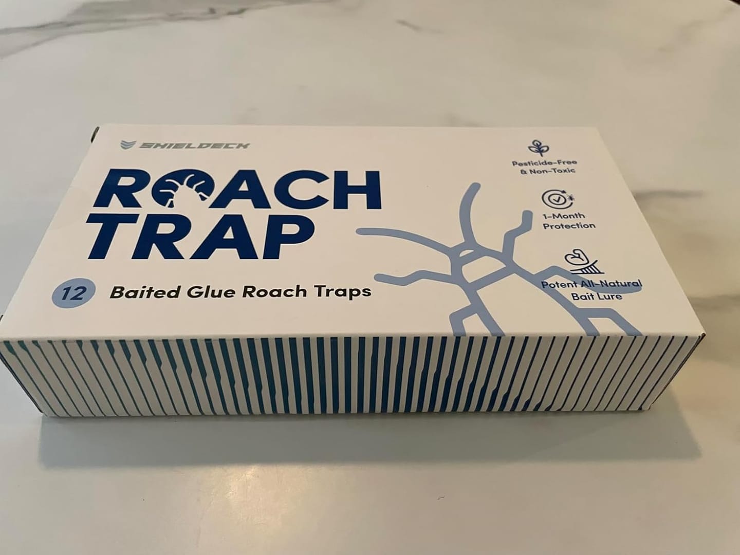 Customer photo review of Shieldeck Roach Traps Indoor (12 Pack)
