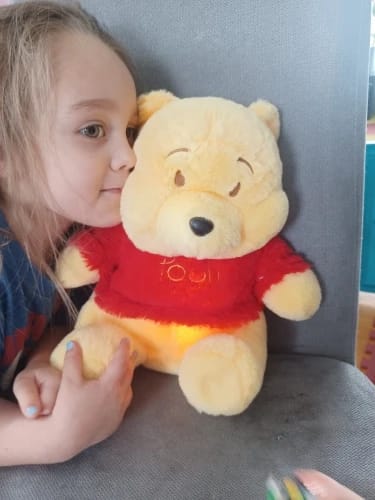Customer photo review of Disney Winnie The Pooh Breathing Musical Plush Toy