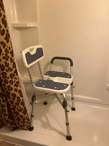 Customer photo review of U-Shape Shower Chair (450lb)