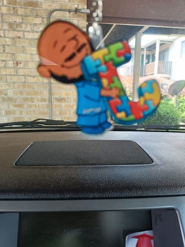 Customer photo review of Personalized Gifts For Autism Awareness Keychain