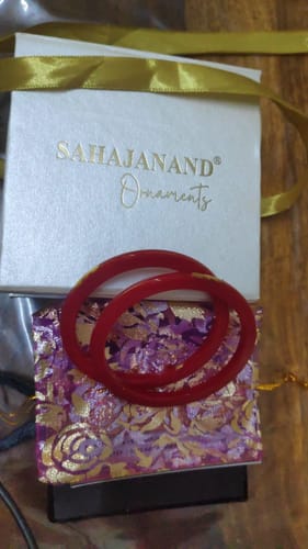 Customer photo review of “22k Hallmark Red Divya Shringar Bangle” (2 pis)