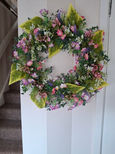 Customer photo review of "Sweet Wildflower" Forever Flowerz Wreath
