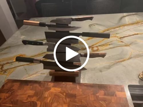 Customer video review of Black Leather Tilt Stand