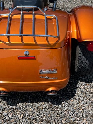 Customer photo review of Vietnam Vet Special Edition Metal Car Badge