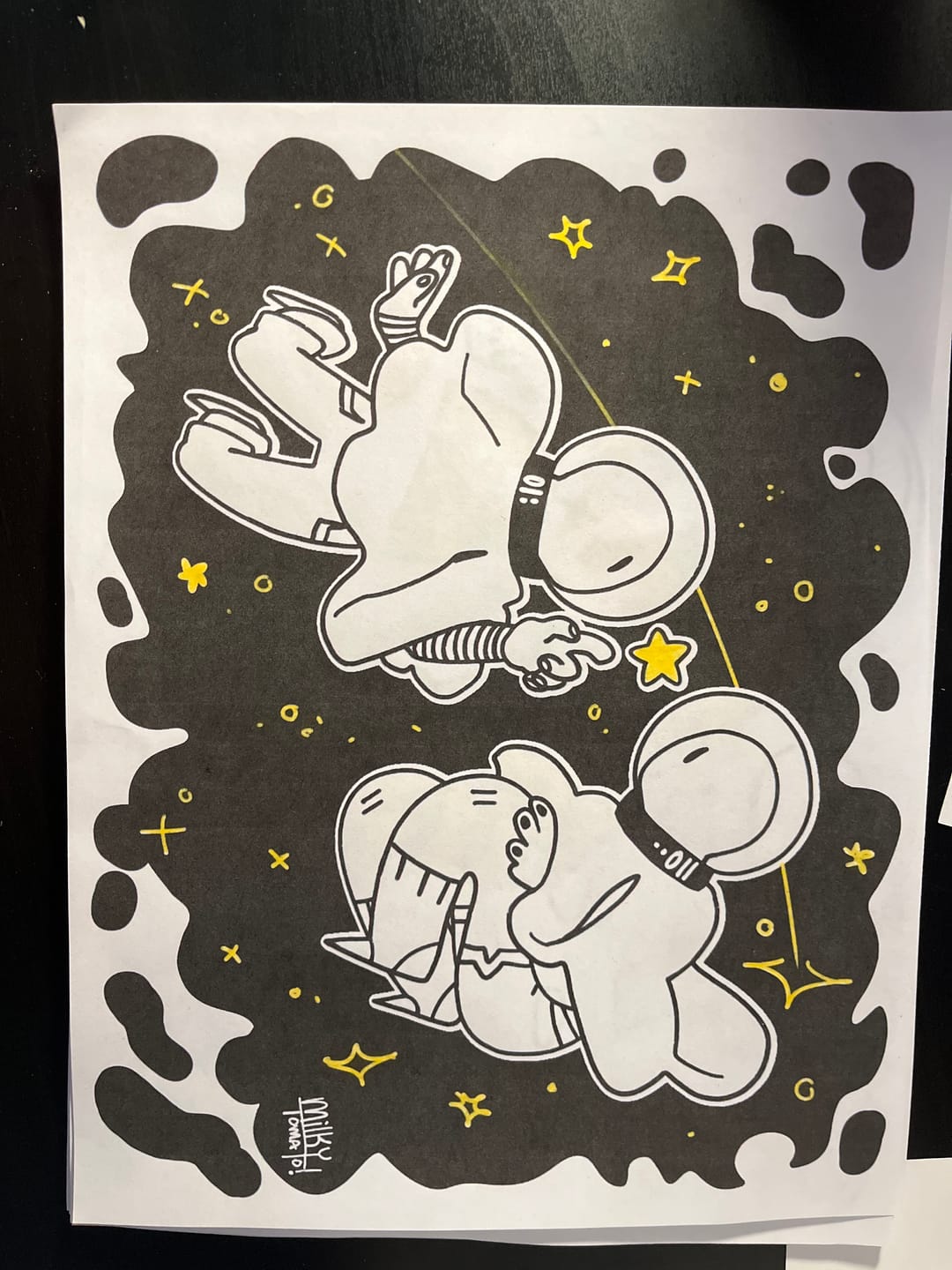 Customer photo review of Space Ghost Coloring Page PDF
